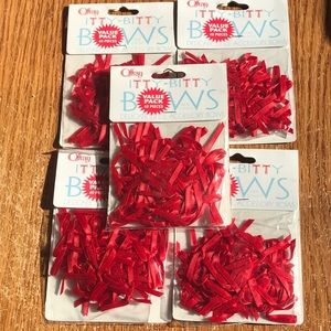5 packs red itty-bitty bows New